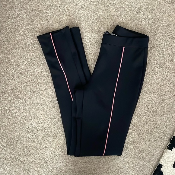 Express women’s pants. Black with hot pink stripe on the front only. Size small - Picture 1 of 10
